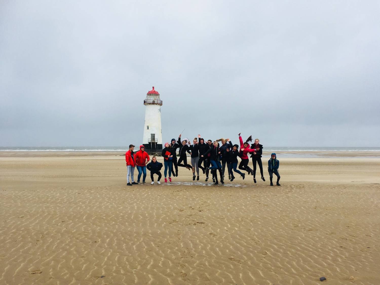 AS Level geography students at Talacre Beach