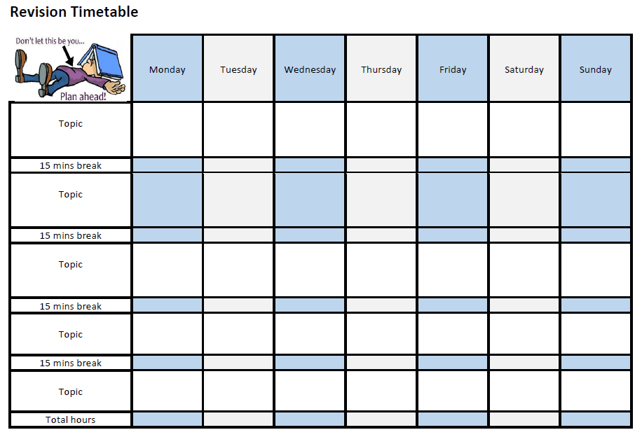 Revision Timetables | Ysgol Eirias